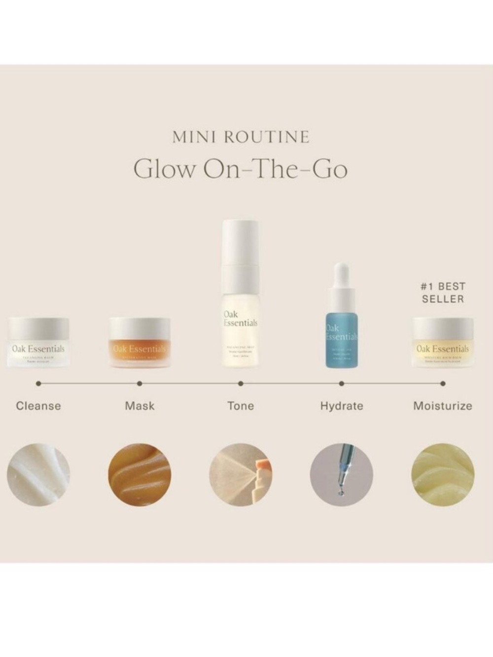 Oak Essentials Mini Routine - White Skincare Set